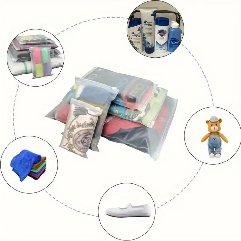❗️KEPT IT❗️🧳 30pc Clear Travel Storage Bags Set | Zippered Reusable Organizers